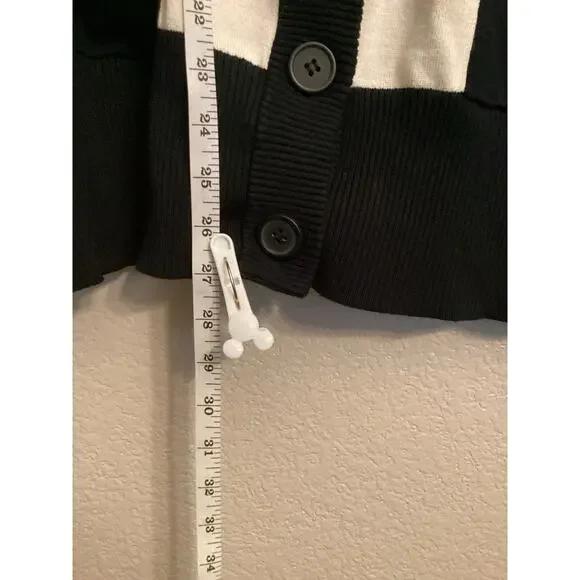 Disney Parks Minnie Mouse Vintage Style Striped Cardigan Mickey Noir 1920s XL - Picture 6 of 7